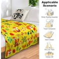 thumbnail image 6 of Fox Blanket Flower Soft Comfy Throw Blanket Flannel Fleece Blankets for Bedding Sofa Living Room Kids Adults Boys Girls Gifts 60"X50", 6 of 6