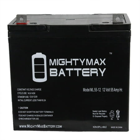 12 Volt 55 AmpH SLA MX-12600 Replacement Battery