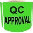 thumbnail image 1 of QC Approval Labels,2 Inches Fluorescent Green "QC Approval" Labels/Stickers,Inventory Quality Control Stickers(Pack of 500), 1 of 3