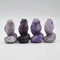 thumbnail image 2 of HOOUN 1.5" Natural Crystal Snake Carved Quartz Stone Serpent Rock Healing Reiki Decor-Amethyst-1PC (Random Pick), 2 of 4