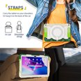 thumbnail image 6 of FJLBDE Case for Lenovo Tab M10 Plus 3rd Gen 2022 10.6 Inch with 360 Kickstand, Shoulder Strap Carrying Protective Cover, Multicolor Green, 6 of 6
