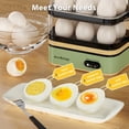 thumbnail image 2 of Cocedor Eléctrico de Huevos Evoloop Rapid para 12 Huevos, Cocción Suave, Media y Dura, Pocha, Omelet, Vaporera de Verduras, Bandeja Libre de BPA (Verde), 2 of 9