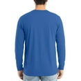 thumbnail image 5 of Dresfit Thermal Shirts Men Long Sleeve Big and Tall Tops Fall Slim Fit Solid Color Crew Neck Athletic Shirt 2025 Oversized Plain Basic Fashion Dark Blue S, 5 of 7