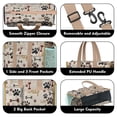 thumbnail image 3 of Teacher Tote Bag,Paw Prints and Bones Teacher Utility Tote Bag,Large Work Tote Bags for Women with Multiple Pockets,Top Zipper Closure,13.8x10.6x6.7 Inch, 3 of 5