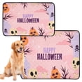 thumbnail image 2 of RMDQTR 3Pack Set of Small Pet Potty Pads Reusable Ultra-Absorbent Pet Training Pads Leak-Proof Pet Pads Happy Halloween on Pink, 2 of 7