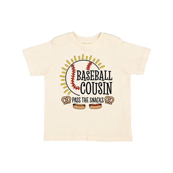 Inktastic Baseball Cousin Pass the Snacks Boys or Girls Toddler T-Shirt