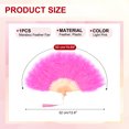 thumbnail image 2 of Uxcell Vintage Marabou Feather Fan, Flapper Hand Fan Folding Handheld Fan for Costume Party Dancing Wedding Show Tea Decoration Light Pink, 2 of 6