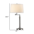 thumbnail image 5 of Benjara 31" Table Lamp Set of 2- Empire Fabric Shade- Modern Nickel Base, 5 of 5