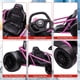 thumbnail image 5 of Historyli Kart de 24 V para niños mayores de 8 años, coche de carreras de derrape de 8 mph con música, color rosa y rojo, 5 of 6