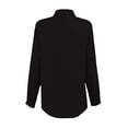 thumbnail image 2 of Camisa George para Mujer, Camisera Hombro Caído, Bolsa de Parche Manga Larga Negro Talla G, 2 of 4