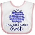 thumbnail image 3 of Inktastic I'm So Cute, I Must Be Greek Sunflower Boys or Girls Baby Bib, 3 of 4