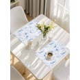 thumbnail image 5 of Blue Flower Placemats Set of 4, Watercolor Floral Botanical Line Drawing Print Placemats for Dining Table, Place Mats for Kitchen Tabletop, Waterproof Wipeable Dining Table Mats Set, 5 of 9