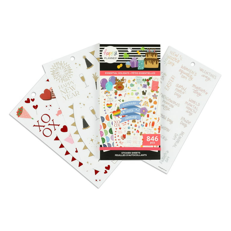 Planner Sticker Sheets, Holiday Planner Decorating Stickers