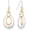 dangle earrings, variant on Vintage Two Tone Dangle Earrings For Women Gold And Silver Teardrop Hoops Mixed Metal, Style X6096
