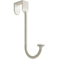 Liberty Single Over-The-Door Hook With Ceramic Insert, Satin Nickel