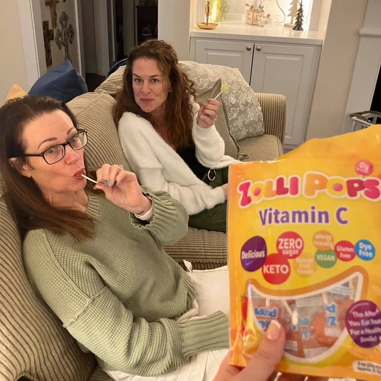 ZOLLIPOPS Vitamin C Lollipops, 8 oz, Sugar Free Allergen Free