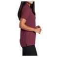 thumbnail image 3 of Yellow Rooster Women's Short Sleeve Stain-Release Polo T-Shirt Burgundy 2XL, 3 of 6