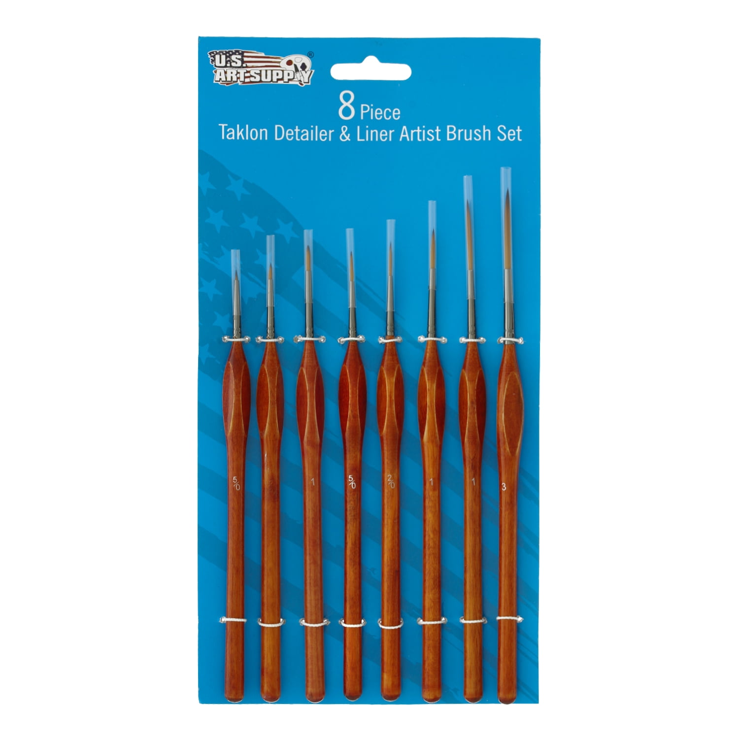 24-Piece Artist Paint Brush Set, Pro Taklon Synthetic Brushes, Case — U.S.  Art Supply