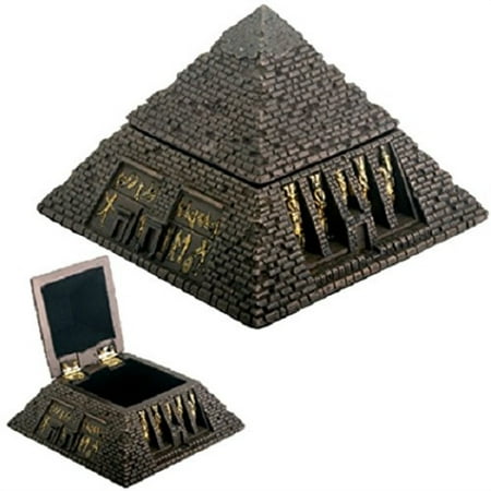 Ancient Egyptian Pyramid Bronze Jewelry Trinket Box