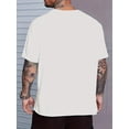 thumbnail image 2 of Camiseta blanca informal para hombre con diseño gráfico "ST" exclusivo. Manga corta, cuello redondo, algodón. Ideal para uso casual. Para adultos, hombres, mujeres, adolescentes, jóvenes y uso informa, 2 of 6