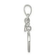 thumbnail image 2 of 925 Sterling Silver Polished Luck and Horseshoe Pendant Necklace 32x10mm Wide Pendant for Women, 2 of 4