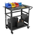 thumbnail image 1 of QinaQin Table de Soudage en Acier Robuste 36 x 24 Pouces avec Roues, Capacité de 600 Lb et Double Tablette, 1 of 8
