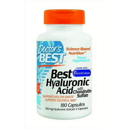 Doctor's Best Meilleur acide hyaluronique avec de chondroïtine, 180 Ct