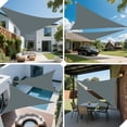 thumbnail image 2 of Triangle Sun Shade Sail, 10/16FT Waterproof Polyester Sun Shade Canopy Awning, 95% UV Block, Easy Install & Durable for Patio Garden Backyard Deck Pergola, 2 of 7
