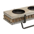 thumbnail image 4 of DecMode 5 Holder Brown Wooden Pillar Candelabra, 4 of 11