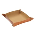 thumbnail image 1 of PU Desktop Storage Box Key Hall Tray Cosmetic Jewelry Organizer (Caramel), 1 of 5