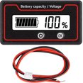 thumbnail image 2 of Medidor de batería, voltímetro de capacidad de batería de 12 V, 24 V, 36 V, 48 V, 72 V, 84 V con alarma de luz, medidor de monitor de batería de CC profesional para vehículos eléctricos (blanco), 2 of 4