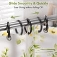 thumbnail image 5 of Bathway Shower Curtain Hooks Rings, 24 Pcs Black Shower Curtain Hooks, O Shape Shower Curtain Rings, Easy to Snap Closure Plastic Shower Hooks for Shower Curtain and Liner Bathroom, 5 of 8