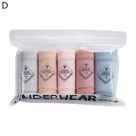 

huanledash 5Pcs Women Briefs Printed Butt Lift Plus Size Sexy Close Fit Underpants for Daily Wear