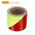 thumbnail image 2 of Uxcell Reflective Tape 1 Roll 10 ft x 2 inch Adhesive High Visibility Safety Tape Reflector Fluorescent Yellow Red, 2 of 6