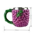 thumbnail image 2 of Cateissary Divertida taza de fruta vegetal personalidad creativa en forma de 3D taza de agua taza de cerveza calabaza amarga uva maíz beber café Barra de herramientas Numero 3, 2 of 6