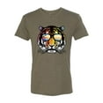 thumbnail image 2 of Funny Neon Summer California Beach Tiger | Mens Animal Lover Premium Tri Blend T-Shirt, Military Green, 2XL, 2 of 4