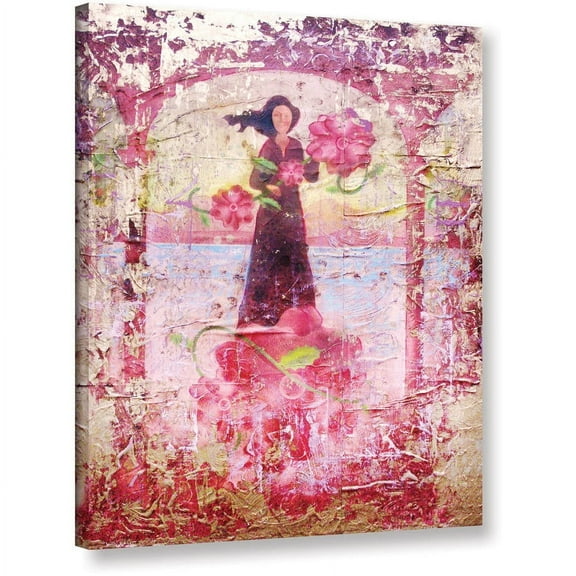 ArtWall Greg Simanson "Flower Happy" Gallery-wrapped Canvas
