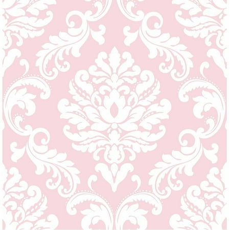 Pink Toile Wallpaper - NuWallpaper Pink Ariel Peel & Stick Wallpaper