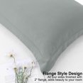 thumbnail image 6 of PiccoCasa Soft 1800 Microfiber Oxford Pillowcases 2Pcs, Queen Grey, 6 of 8