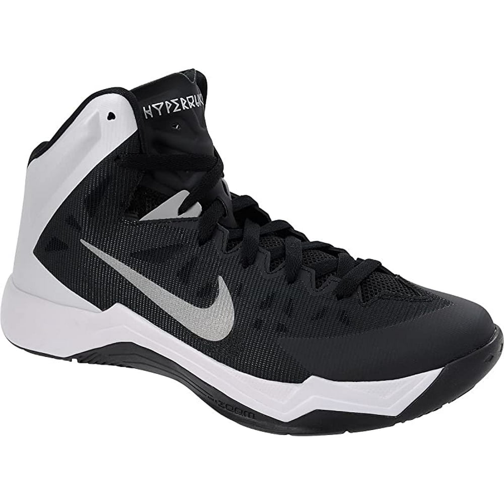 Nike Nike Men's Hyper Quickness Basketball Shoe, Black/White/Silver