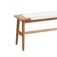 thumbnail image 5 of Set of 1 Wood Dining Bench Bed Bench, Wood Bench Solid Wooden Bench Indoor Dining Room Table Home Bedroom Bed End Restaurant Modern Hallway Furniture (White), 5 of 6