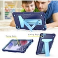 thumbnail image 4 of Epicgadget Case for Samsung Galaxy Tab A7 Lite 8.7 Inch SM-T220/SM-T225 Released 2021 - Dual Layer Hybrid Protective Case Cover with Kickstand (Navy Blue/Light Blue), 4 of 5