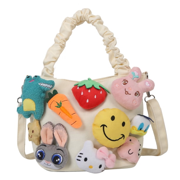 Bolso de hombro de lona para niñas bolsos cruzados informales de dibujos animados para mujeres regalos para niños