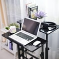 thumbnail image 3 of SogesPower 45.3"Max 2 Panels Mobile Adjustable Stand Desk,Black, 3 of 8