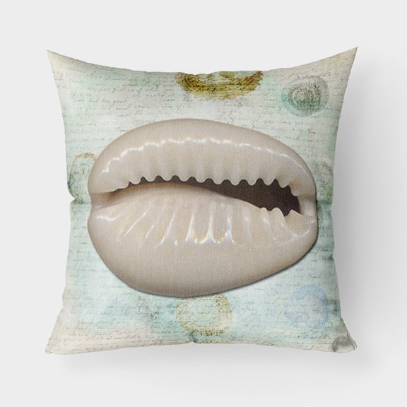 Carolines Treasures SB3038PW1818 Beach Cowrie Shell Fabric Decorative Pillow 18H x18W multicolor