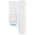 thumbnail image 3 of Hirsch Pure Caoutchouc Watch Strap - White - M - 18mm - Silver Buckle - Natural Rubber, 3 of 9