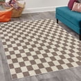 thumbnail image 2 of Checkers Game Decorative Rug, Geometric Grid Style Monochrome Squares in Traditional Game Board Design, Quality Carpet for Bedroom Dorm and Living Room, 6 Sizes, Dust Sepia, by Ambesonne, 2 of 4