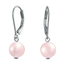 Bling Jewelry Womens Classic Black White Pink Pearl Drop Ball Earrings Sterling Silver Leverback