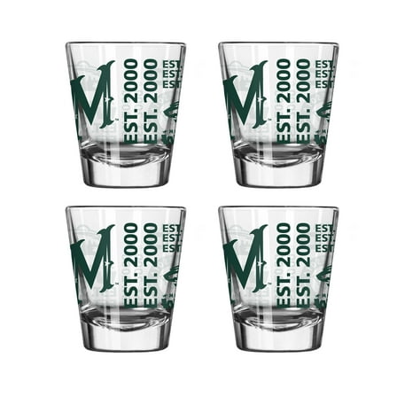 Logo Brands Minnesota Wild 4-Pack 2oz. Shot Glass Set