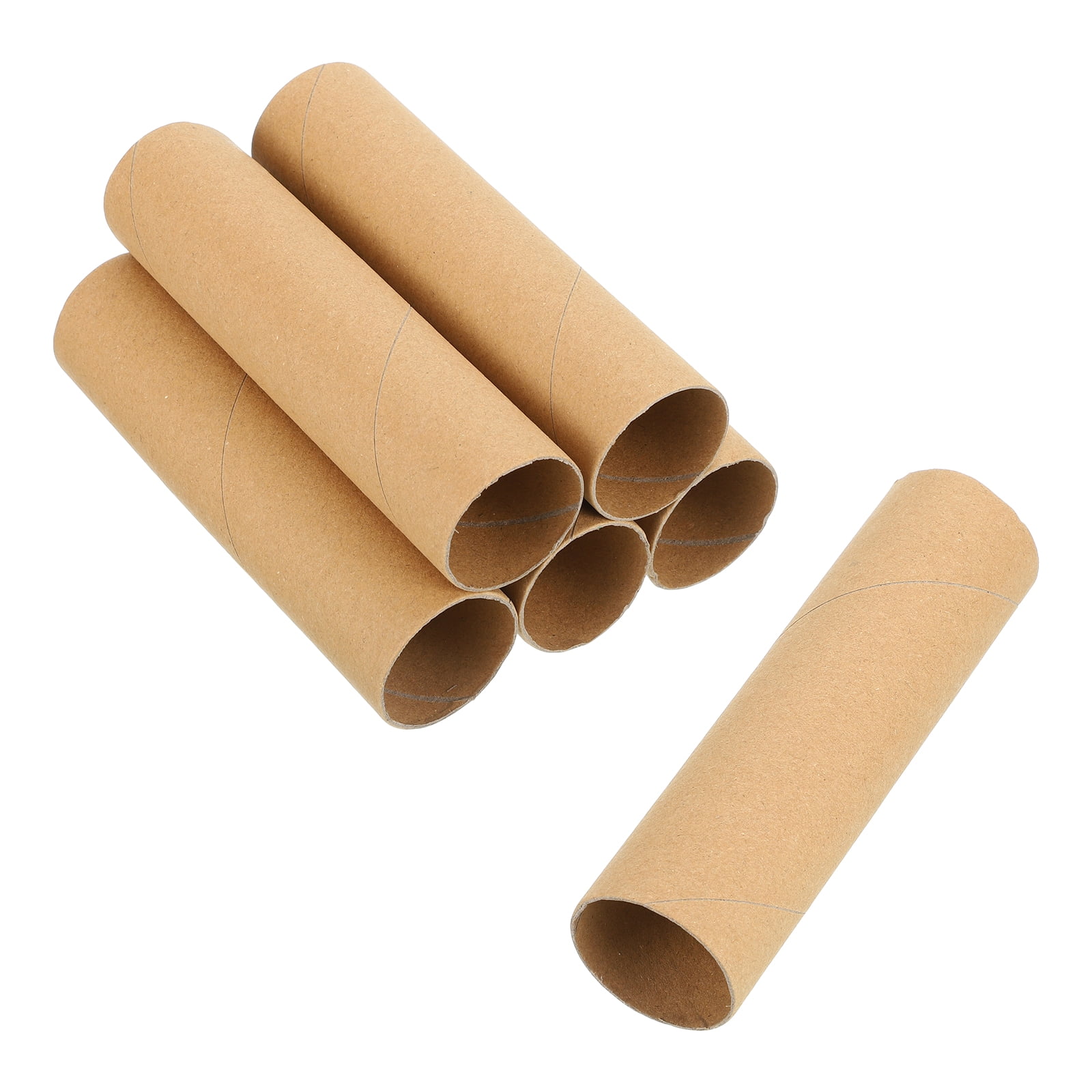 Uxcell 6 Pack Cardboard Tubes Toilet Paper Rolls Corrugated Roll 5.91x1.58 Brown